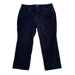 Talbots Black Curvy High Rise Corduroy Pants.  Size 22WP